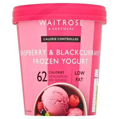 Waitrose Raspberry Black Current Frozen Yogurt 500ML