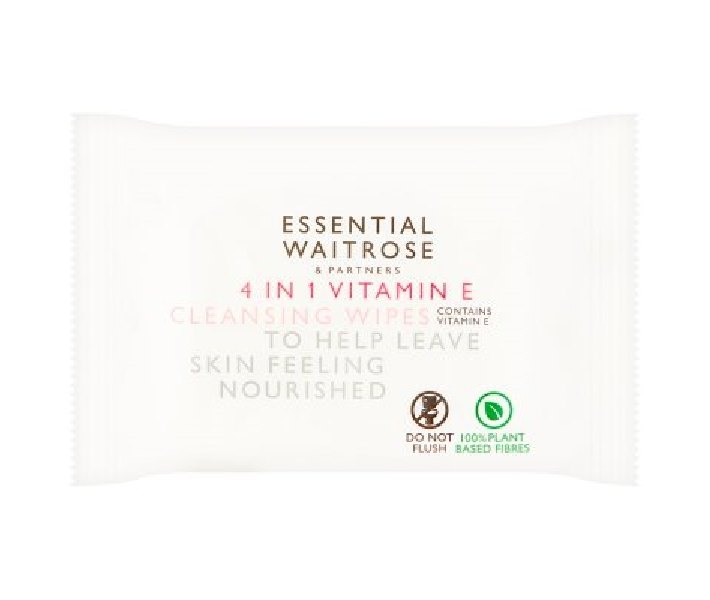 Waitrose Essential 4In1 Clean Wipe Vitamin E (Each)