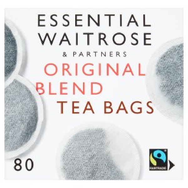 Waitrose  Tea Bags Round Original Blend 80X (Each)