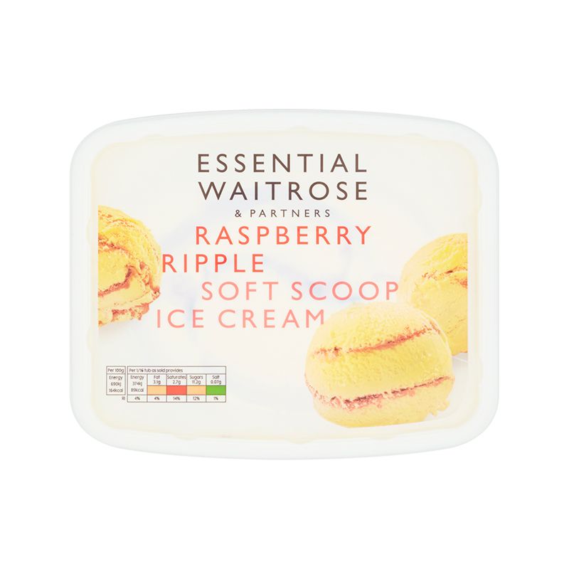 Waitrose Essential Raspberry Ripple Scoop 2L