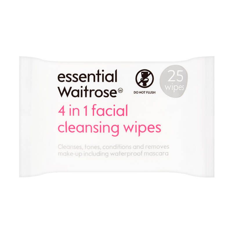 Waitrose Essential 4In1 Facial Cleans Wipe (Each)