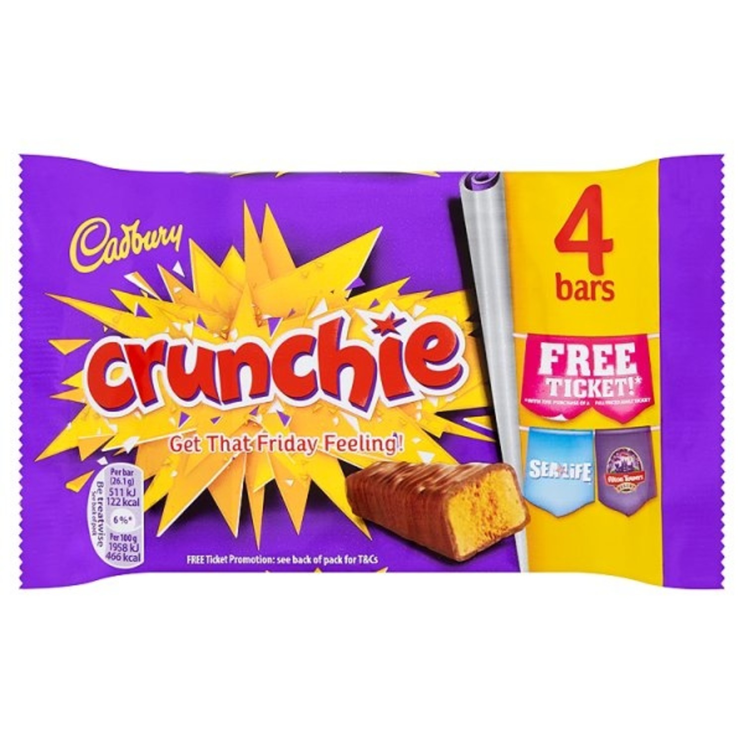 Cadbury Crunchie 4X (Each)