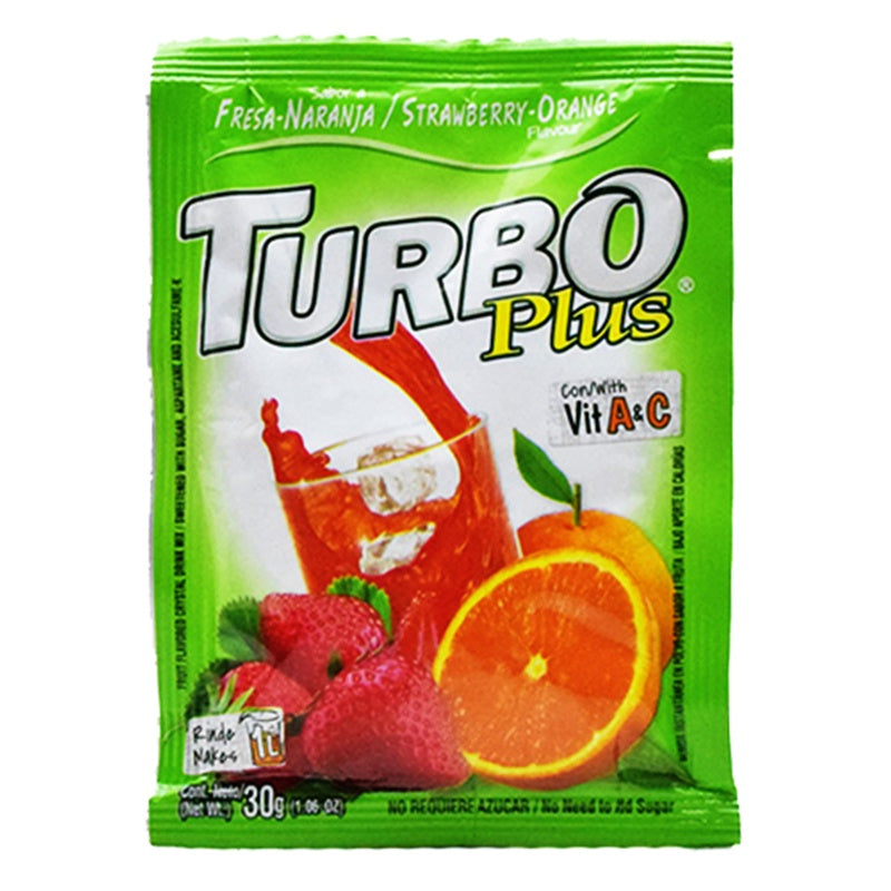 Turbo Plus Strawberry Orange Drink Mix 35G