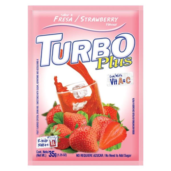 Turbo Plus Strawberry Drink Mix 35G