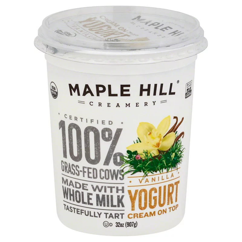 Maple Hill Yogurt Vanilla 100% 907G