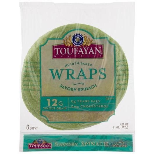 Toufayan Gluten Free Wrap Spinach 6X (Each)