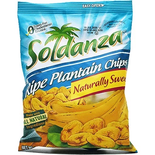 Soldanza Ripe Plantain Chips Nat Swt 45G