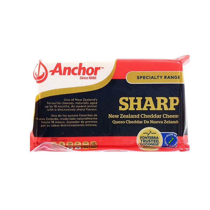 Anchor Tasty Sharp Cheddar Cheese 250G