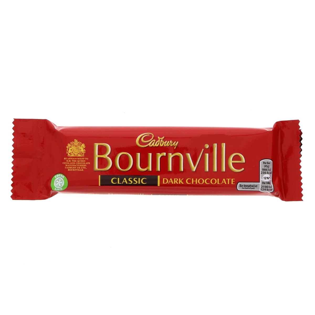 Cadbury Bournville Chocolate Bar 45G