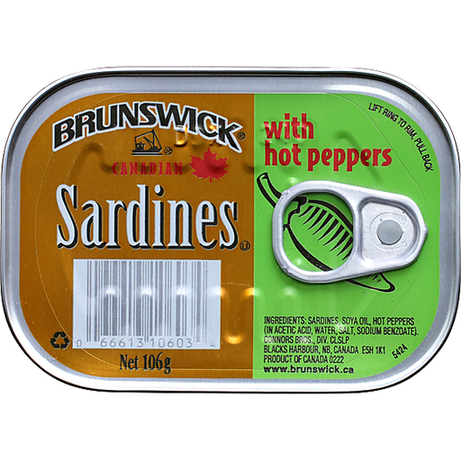 Bruns Sardines N Soya Oil  with Hot Peppers Tb 106G