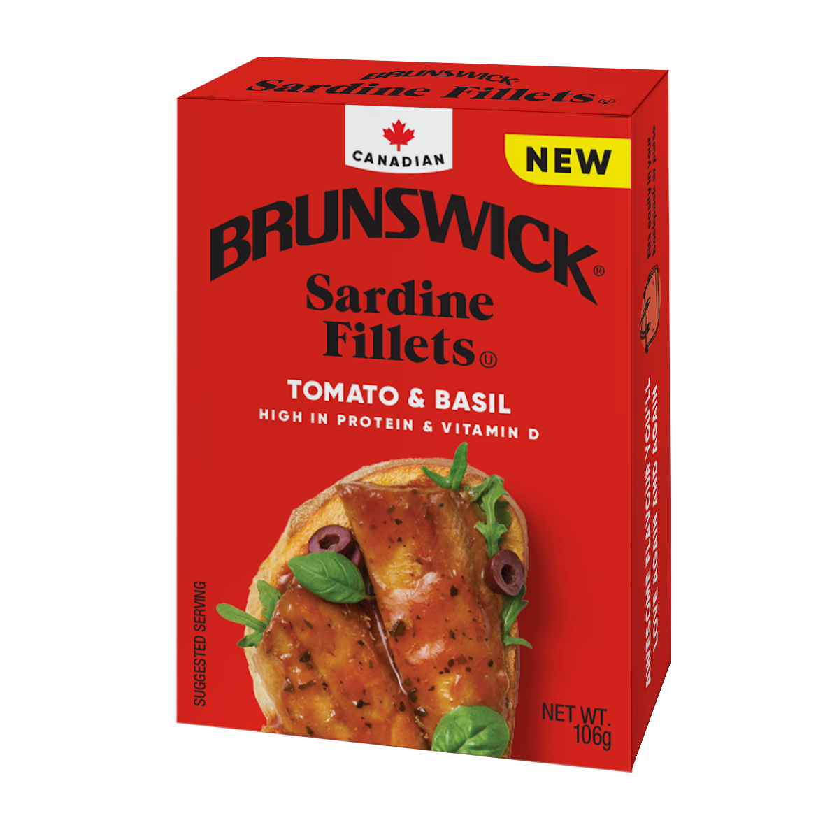 Brunswick Sardine Fillet Tomato Basil 106G