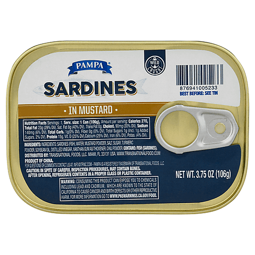 Pampa Sardine Mustard 106G